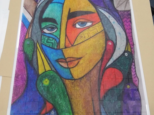 Пазл на молочном оргстекле